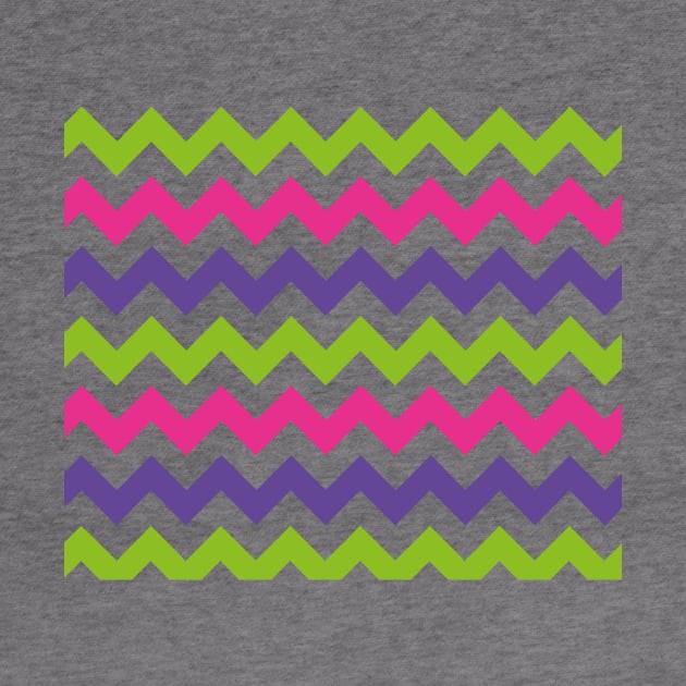 Chevron pattern - bold and neon by MeowOrNever